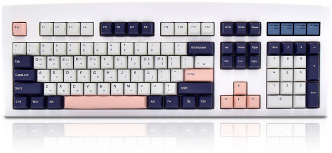 큐센 DT35 104 PBT 풀윤활 가스켓 유무선 기계식 키보드, 화이트 민트, 화이트 / 민트축 V1