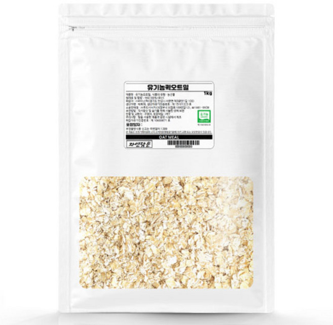 유기농 퀵 오트밀, 1kg, 1개