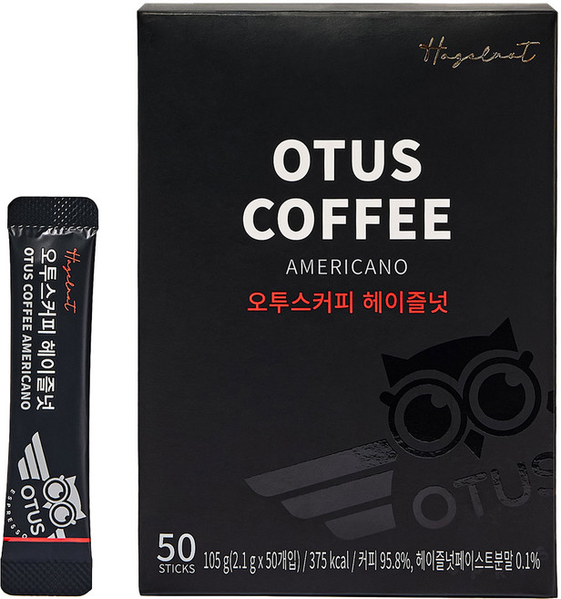 오투스커피 헤이즐넛 아메리카노, 2.1g, 1개, 50개입