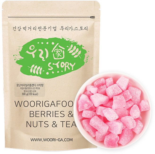 우리가스토리 못난이 자일리톨 캔디 수박향, 300g, 1개