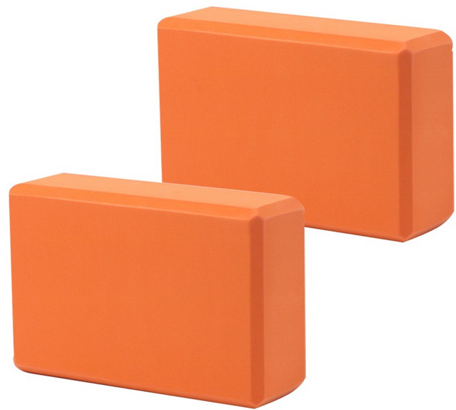 코히모 필라테스 스트레칭 EVA 폼 요가 블럭 4W300, 2개, 오렌지