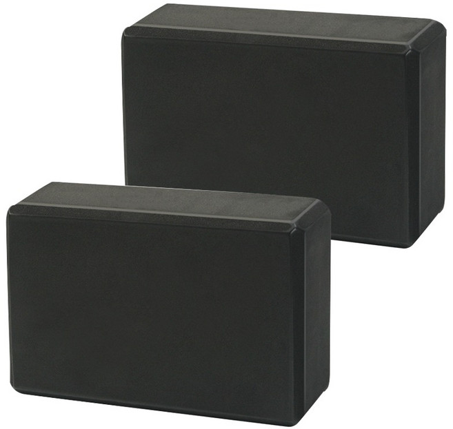 코히모 필라테스 스트레칭 EVA 폼 요가 블럭 4W300, 2개, 블랙