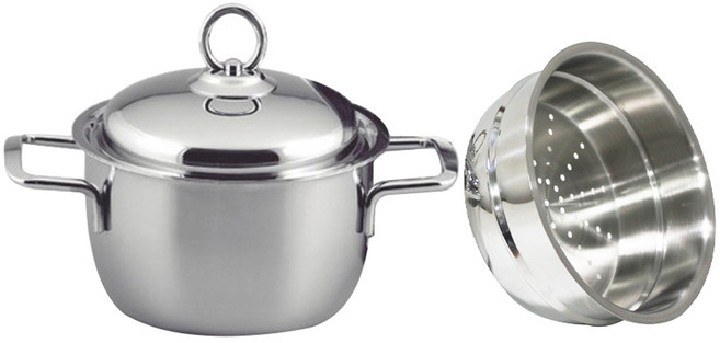 퀸센스 인덕션 프랜드 미니 찜냄비 + 분리형 찜판 세트, 16cm, 1세트