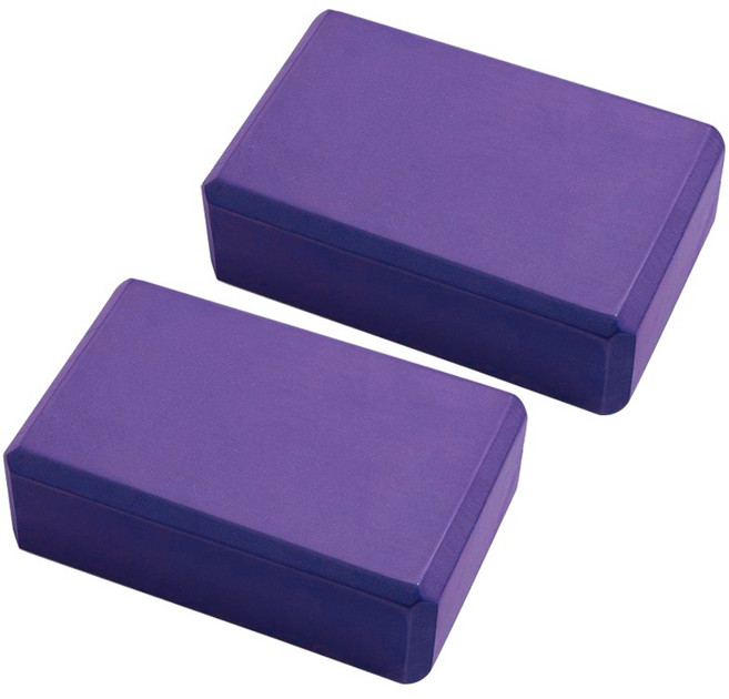 코히모 필라테스 스트레칭 EVA 폼 요가 블럭 4W300, 2개, 퍼플