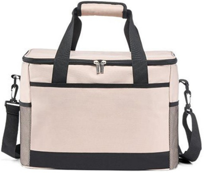 GUNU 심플 피크닉 도시락 보냉가방 18L, 베이지, 1개