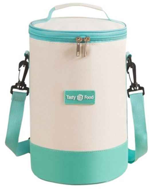 GUNU 원통형 멀티 크로스백 도시락 가방, 민트, 1개