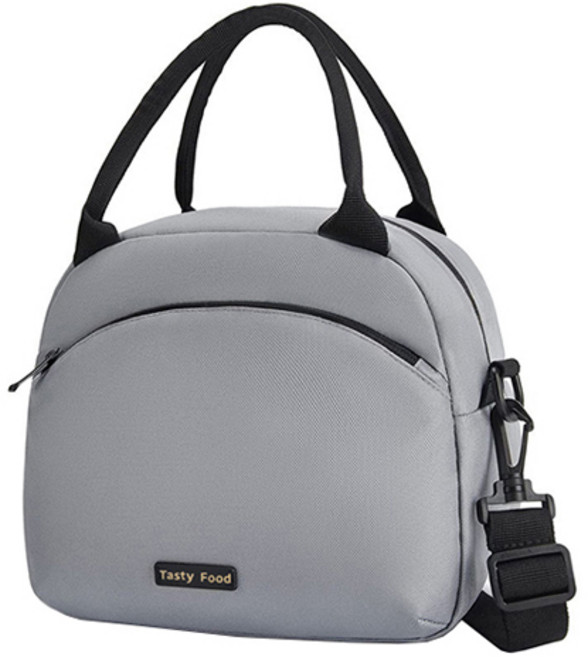 GUNU 캔버스 보온보냉 도시락 가방, 1개, 그레이