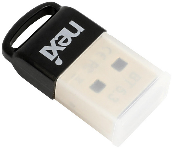 넥시 블루투스 동글, NX-BT53R, 블랙, 1개