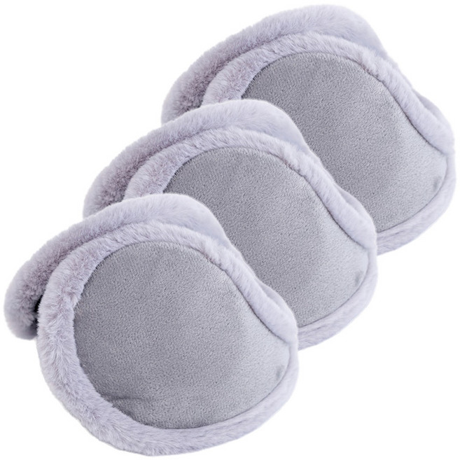 투그램플러스 겨울 방한 털 귀도리, 그레이, 3개