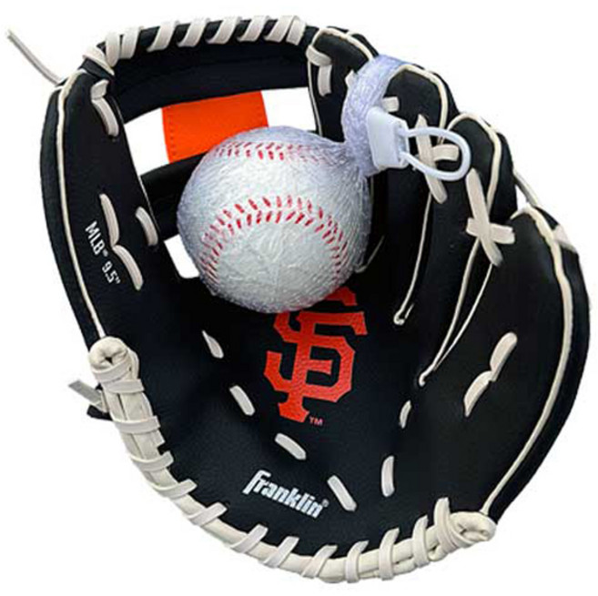 프랭클린 아동용 MLB 글러브 우투용 76099F26, 블랙 + 오렌지, 1개