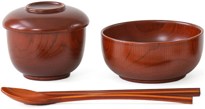 예다움 남원 물푸레 반상기 수저 1인분 세트, 1세트, 밥뚜껑 + 밥그릇 + 국그릇 + 숟가락 + 젓가락