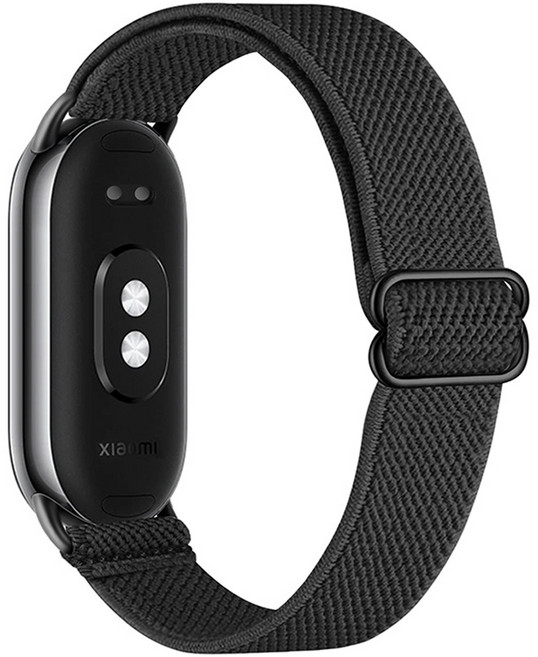 스페이스쉴드 샤오미 미밴드 호환 스트래치 나일론 스트랩, 블랙, 1개