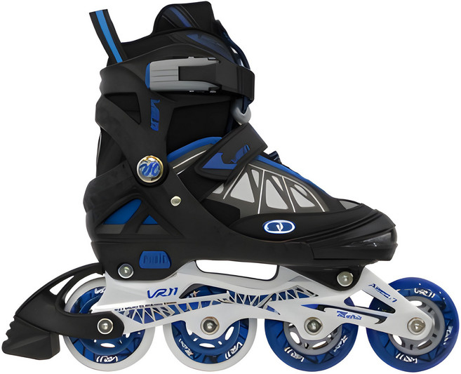 아동용 사이즈 조절 가능 프리미엄 매트릭스 Joy II 인라인 스케이트, 블루, 1개
