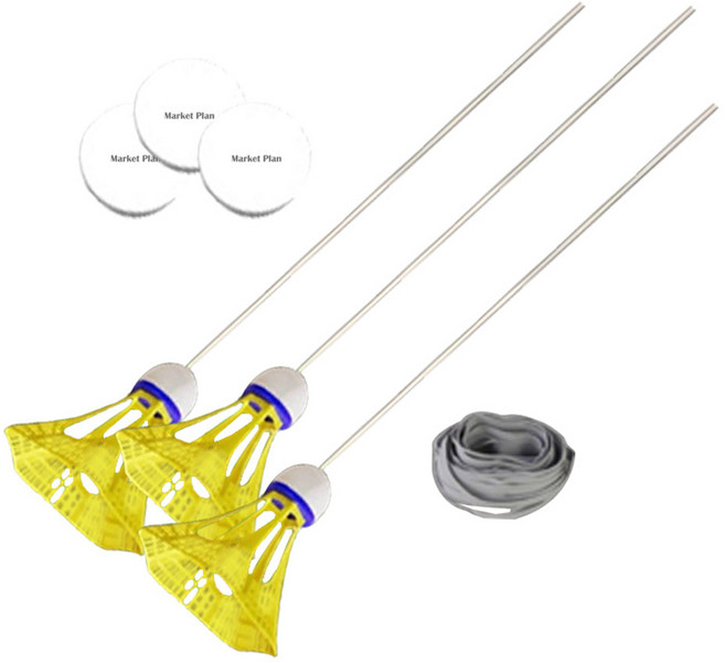 마켓플랜 리턴 홈트 배드민턴 LED 셔틀콕 세트, 옐로우, 1세트