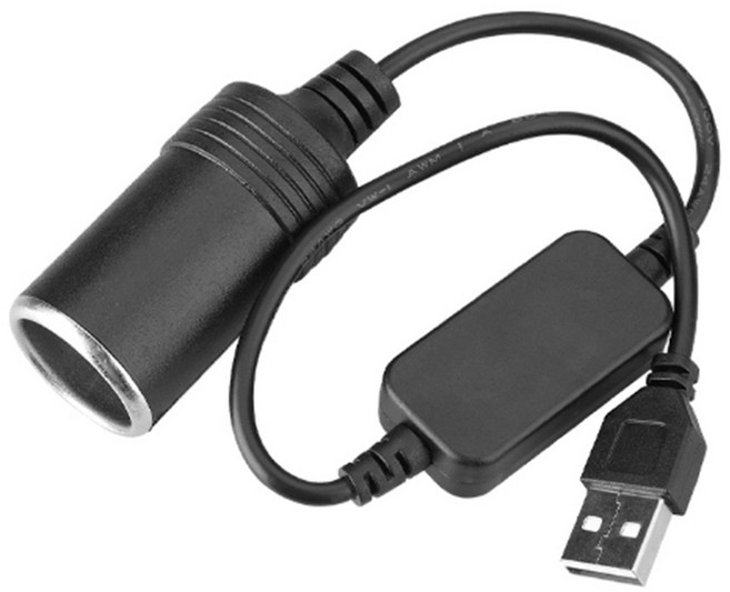 오토크루 차량용 USB 5V to 12V 승압 시거잭 소켓 DC 컨버터, 1개, 1구