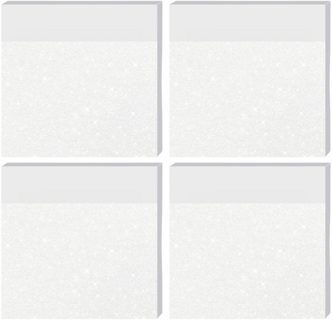 하비스페이스 점착식 투명 메모 오답노트 접착메모지, 투명 무지, 50매, 4개