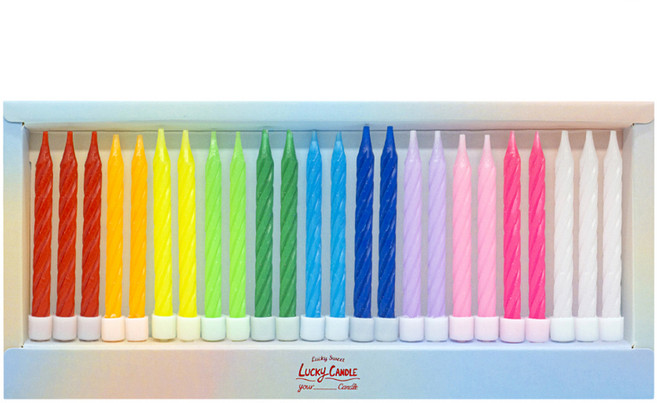 유어캔들 에브리데이 매일매일 파티 생일초 24p 세트, 오버 더 레인보우, 1세트
