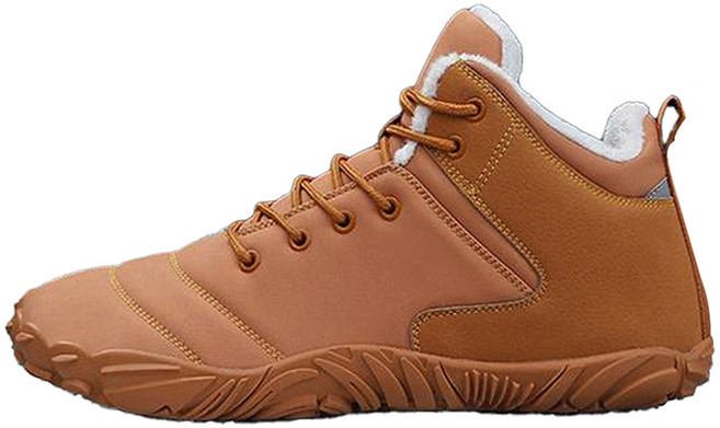 摩托車騎士休閒防水刷毛雪靴, 鞍褐色