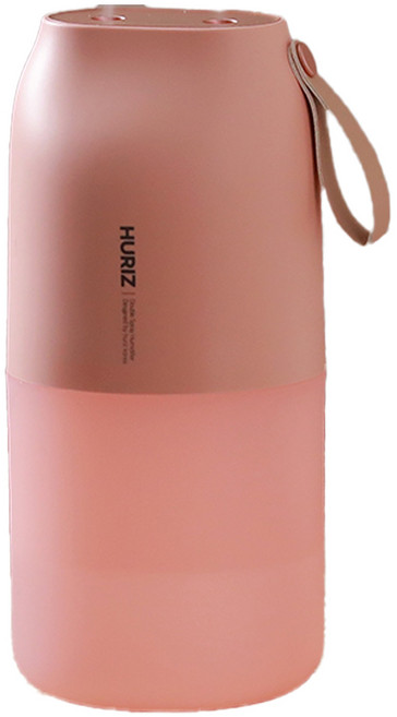 휴라이즈 무선 미니가습기 휴대용 탁상용 LED 무드등 초음파 듀얼 가습기 Airglow 300ml, 핑크