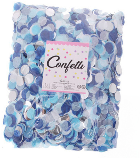 파티공구 큰용량 1cm 컨페티, 블루톤, 1개