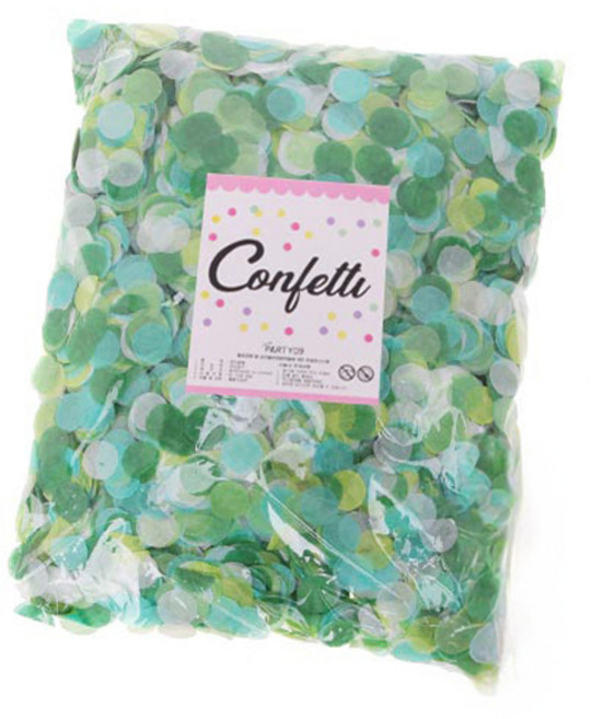 파티공구 큰용량 1cm 컨페티, 그린톤, 1개