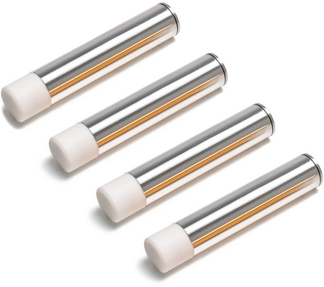 손잡이세상 일자스틱 도어스토퍼, 실버, 4개