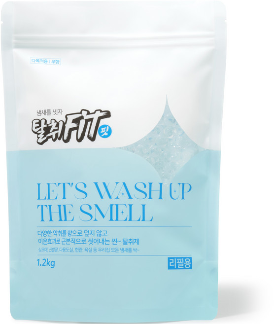 애경 탈취핏 다목적 탈취제 리필 파우치 무향, 1.2kg, 1개