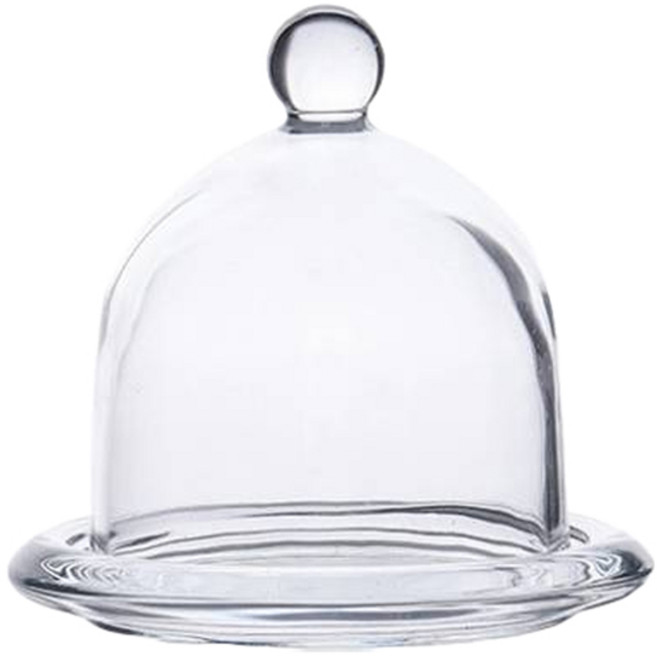 크림오브제 미니 디저트 돔 접시 보관함 커버 덮개 대형 YY57142, 민무늬, 1개