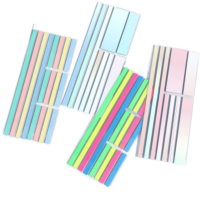 하비스페이스 롱 얇은 플래그 인덱스 스티커 4종 세트, 1세트