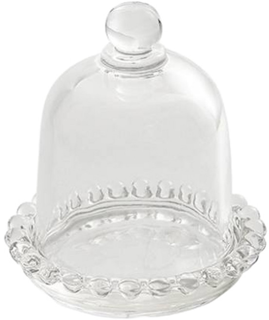 크림오브제 미니 디저트 돔 접시 보관함 커버 덮개 소형 YY57142, 방울, 1개