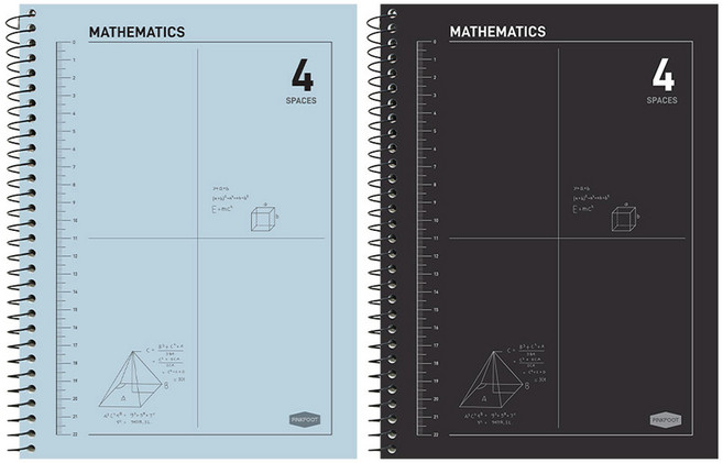 핑크풋 3000 4분할 수학 연습장, 랜덤발송, 2개