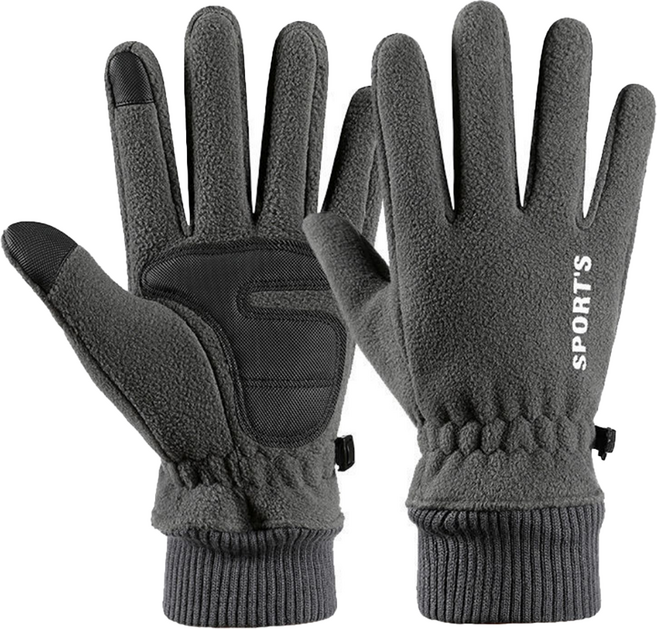 알파마운틴 스마트터치 기모 방한 장갑 양손세트, 그레이, 1개