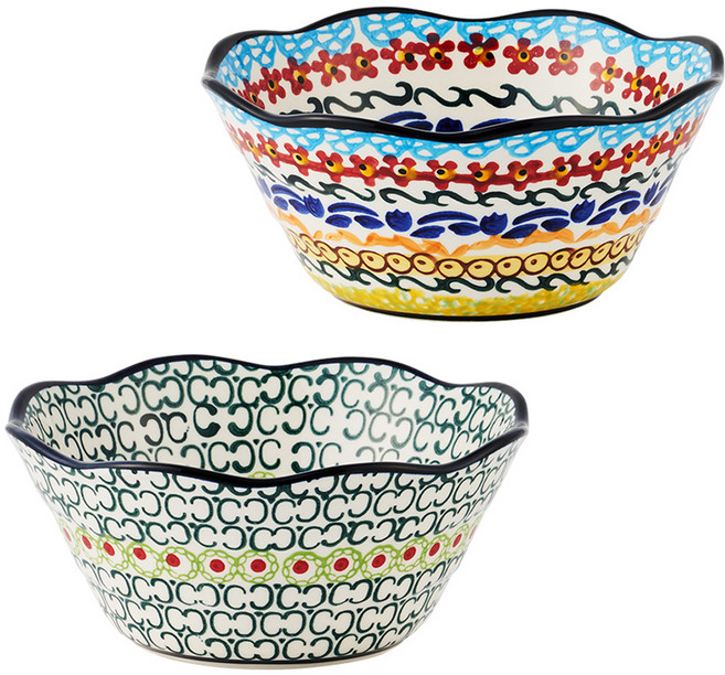 파뷔에 잘리피에 면기 2종 세트, 그린 믹스, 1세트