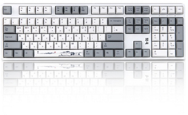 Deck Hassium 韓山 白色版 PBT 無LED, 茶軸, 白色, CBL-108XNW