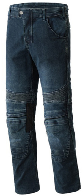 컨쿼 리치몬드 얼티에디션 케블라 오토바이 라이더 라이딩 바지 + 보호대 세트, 인디고 블루