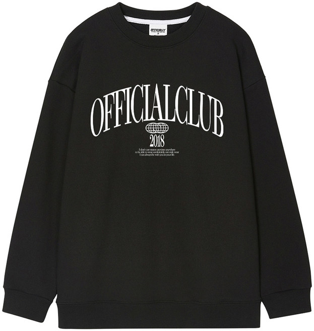 오티디 남녀공용 프리미엄 텐타 덤블 오버핏 오피셜클럽 맨투맨 OT18073