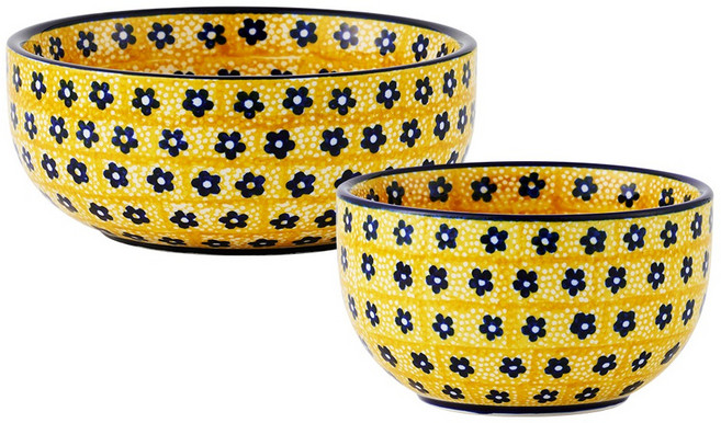 파뷔에 잘리피에 공기 대접 세트, 옐로우, 1세트, 공기 + 대접