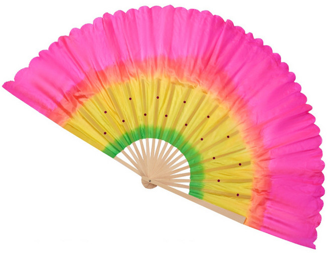 마켓피아 접이식 전통 부채춤 무용부채 대형 오른손, 1개, 로즈레드