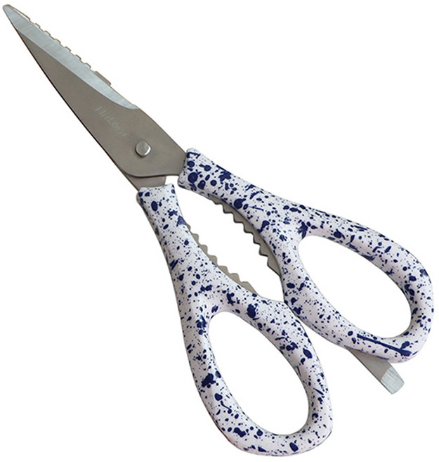 하코야 4웨이 마블 다이컷 키친가위 HAK-269, 네이비블루, 1개