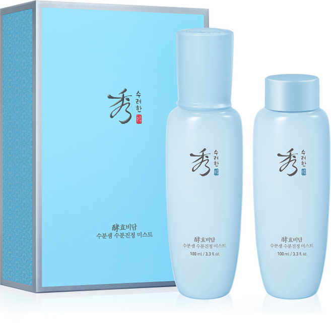 Sooryehan 秀雅韓 酵秘淡 水潤泉源噴霧 100ml + 補充包 100ml 套組, 1套