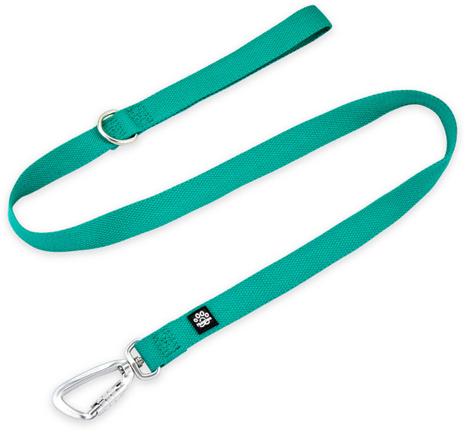 멍템 강아지 카라비너 리드줄, 비비드그린, 1개