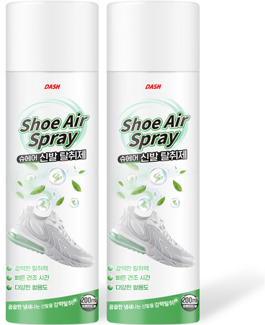 대쉬 슈에어 신발 탈취제, 2개, 200ml