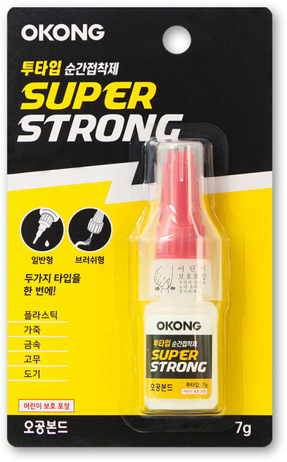 오공 슈퍼스트롱 투타입 순간접착제 7g x 4p, 1세트