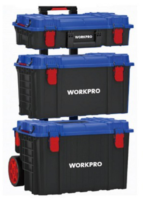 워크프로 스택형 툴박스 3단 세트, 1세트