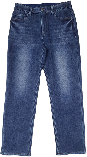 행텐 남성용 히든밴딩 스트레이트 기모 데님팬츠