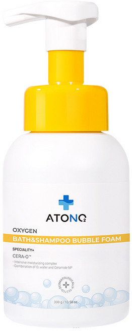아토앤오투 유아용 2세대 옥시젠 세라오 바스 앤 샴푸 버블폼, 300g, 1개