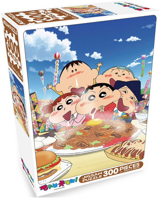 학산문화사 트리북스 먹방찬스 짱구 직소퍼즐, 300피스, 혼합색상, 1개