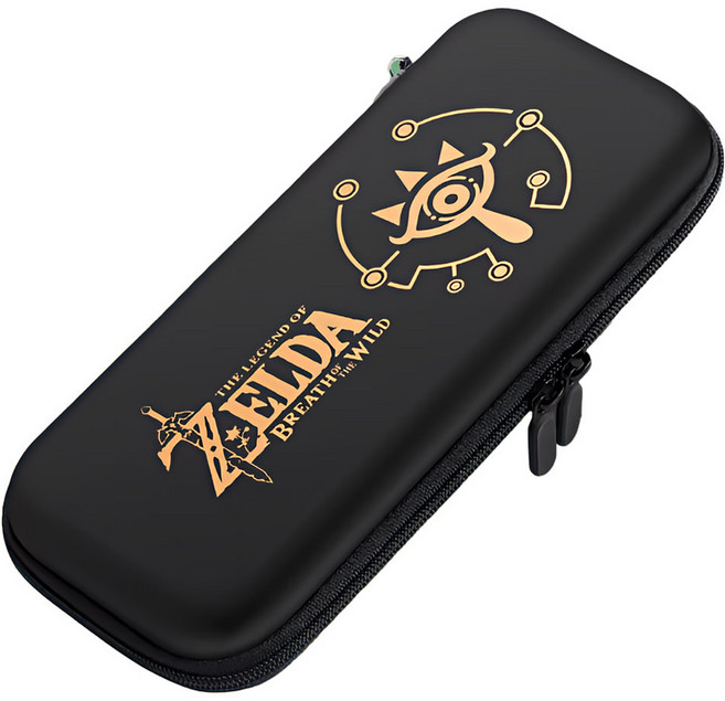 호후 닌텐도 스위치 디자인 슬림 하드 파우치, 젤다야숨 블랙, 1개