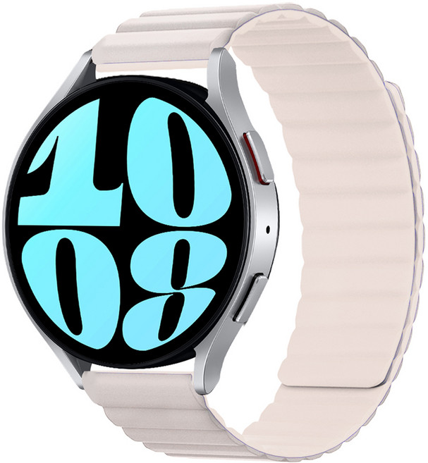 아이몰 갤럭시워치 실리콘 마그네틱 스트랩, 연베이지, 1개