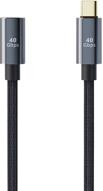 魔宙 USB4 Type-c 雷電3 5A/100W快充 8K 60Hz影音延長線 0.8米, 0.8m, 1條